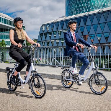 Електровелосипед складаний VecoCraft E-Pax 20 дюймів для жінок, знімний акумулятор 36В 13Аг, запас ходу 55-95 км, мотор 250Вт, 7-швидкостей Shimano