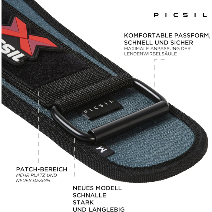 Пояс для важкої атлетики PICIL, підтримка попереку, схвалений для змагань, з пряжками, чорний (XL, Зелений)