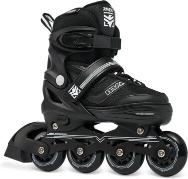 Інлайнери роликові ковзани RAVEN 2в1 для дітей та дорослих, регульовані 38-42 (25-27,5 см), Drill Black без клинка