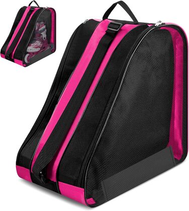 Сумка для роликів та ковзанів для дітей, рожева. З регульованим ремінцем. Підходить для роликів, ковзанів та хокею.