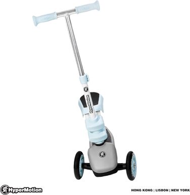Самокат дитячий Kinderroller HyperMotion 3в1 блакитний: самокат, біговел, літній транспорт для дівчаток та хлопчиків