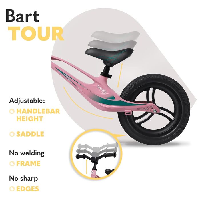 Беговел Lionelo Bart Tour/Bubblegum (2-30 кг), 12