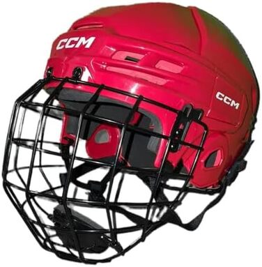Хокейний шолом CCM Tacks 70 Combo Senior червоний, розмір L