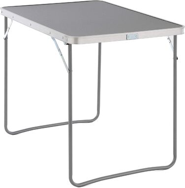 Складний стіл для кемпінгу SONLEX сірий 80x60x70 см з ручкою для перенесення, похідний, балконний