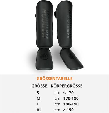 Наколінники MADGON для бойових мистецтв: MMA, кікбоксинг, муай-тай. Чорний колір, розмір M