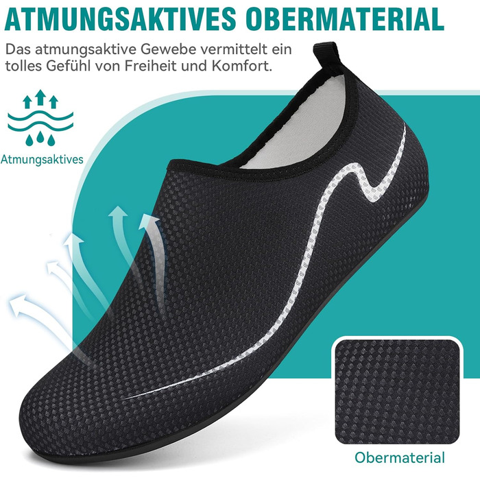 Чоловічі та жіночі шкарпетки для плавання та водних видів спорту, швидковисихаючі, антиковзкі, розмір 34-47, чорний W993