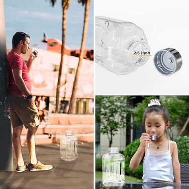 Спортивна пляшка для води VENNERLI 2,5 л з ручкою та маркуванням часу. Безпечна, для спортзалу, фітнесу, офісу, дому (Чорний) (2,2л Прозора)