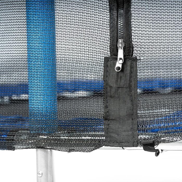 Батут для дітей Salty 140 см з сіткою, захистом та блискавкою, блакитний (для дому та вулиці)