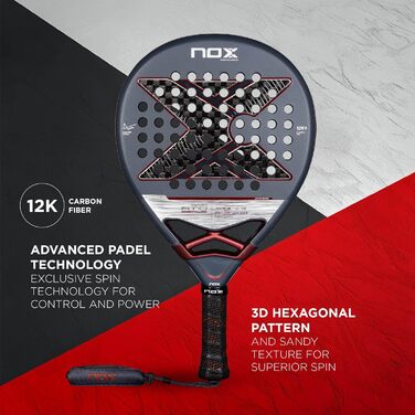 Падель ракетка Nox AT10 Genius 12K 360-375 г Агустін Тапія