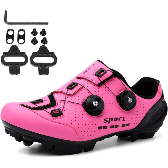 Кросівки для гірського велосипеда NGARY MTB, дихаючі кросівки для катання, сумісні з SP 2, з шипами, для активного відпочинку (36 EU, C)