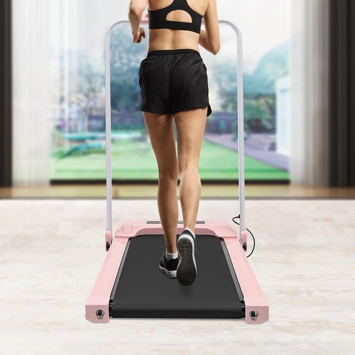 Електрична бігова доріжка складна Laufband, компактний Walking Pad 0,65–2 к.с., макс. 10 км/год, LED-дисплей, 20-дюймовий біговий ремінь, до 100 кг, для дому, офісу, спортзалу