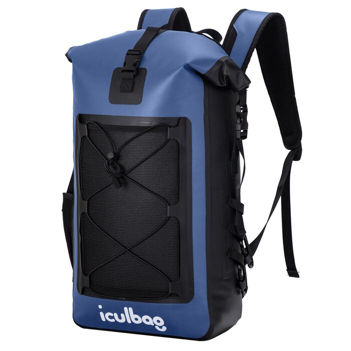 Водонепроникний рюкзак 40L Dry Ferm Bag для пляжу та подорожей (Блакитний)