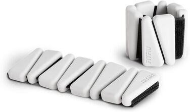 Браслети-ваги Fitfiu Fitness Rectangular Wrist - Набір 2 шт по 0,5 кг, біле м'яке силікон, для зап'ястя та щиколотки