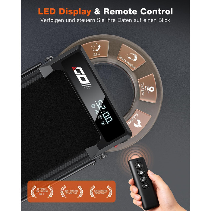 Складане бігове доріжки 4-в-1 з ручним нахилом 9%, тихий електричний біговий тренажер до 10 км/год, безщітковий двигун 3.0 PS, амортизація, LED-дисплей, компактний, для дому та офісу