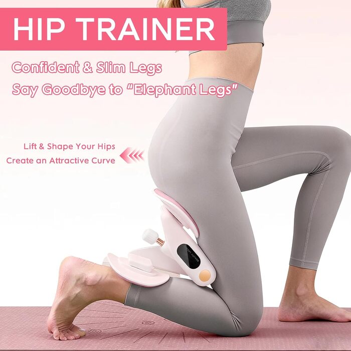 Тренер для впрас для тазового дна для жінок, обладнання для тренування тазового дна, тренажер для тазового дна, безпечне обертання на 360°, плавне регулювання ваги 7-16 кг, обладнання для фітнесу вдома, зелений без лічильника (рожевий без лічильника)