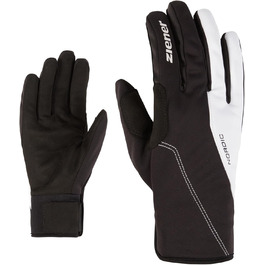Жіночі лижні рукавички Ziener Ultimana Soft-Shell, вітрозахисні, дихаючі, теплі, чорні-білі