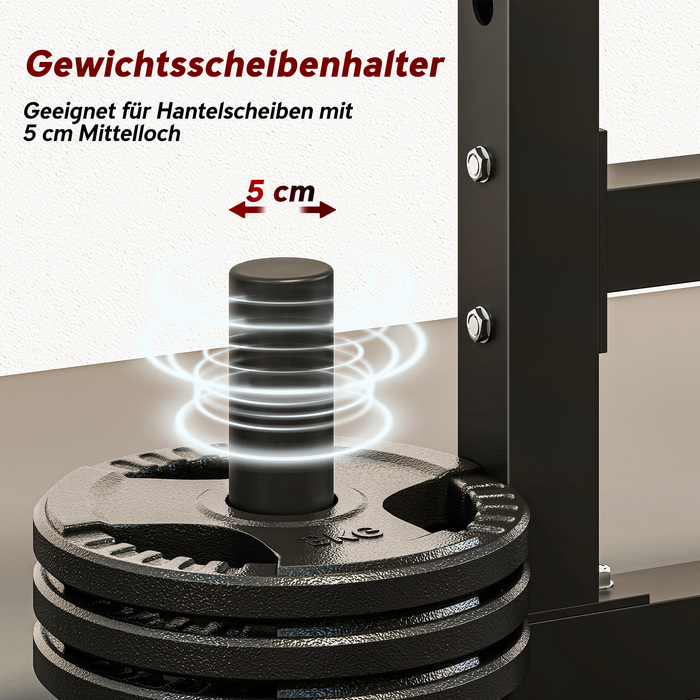 Стійка для гантелей, 2 рівні, підставка для дисків з сталі, тримач для штанги до 300 кг, чорна