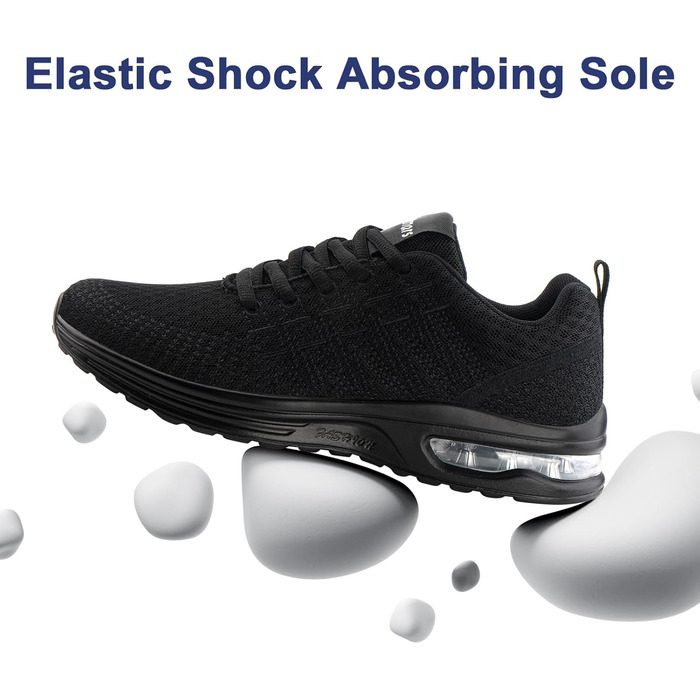 Жіночі кросівки Hitmars для бігу та фітнесу: дихаючі, з амортизацією, чорні, EU 36-42