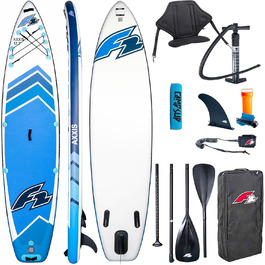 Надувна SUP-дошка Campsup F2 AXXIS Combo 12'2'' з аксесуарами, світло-блакитна, для початківців і досвідчених серфінгістів