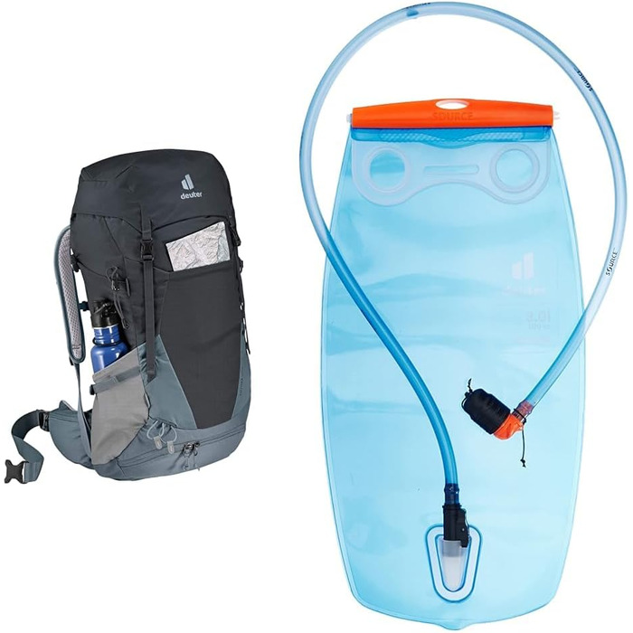 Жіночий туристичний рюкзак deuter Futura 30 SL Graphite-shale, 30 л, з гідросистемою Streamer 3.0