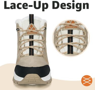 Зимові черевики Mishansha для жінок, утеплені, водонепроникні, для піших прогулянок, розмір 36-42, колір абрикосовий