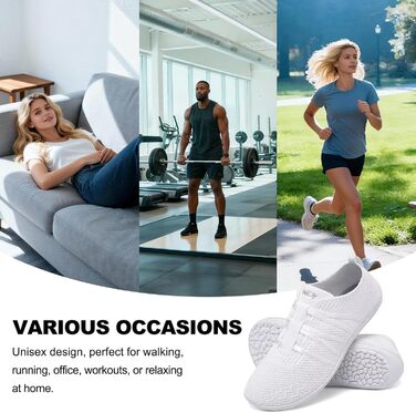 Легкі та зручні шкарпетки-кросівки Merdoo для жінок та чоловіків. Дихаючі шкарпетки-кросівки, slip-on, для дому та спорту, розмір 37-45 EU (білі).