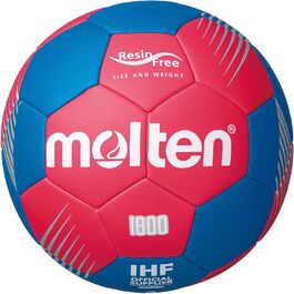 Гандбольний м'яч Molten H2F1800-RB розмір 2, червоно-синій, без смоли