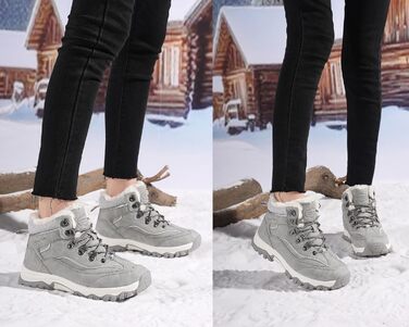 Зимові черевики для жінок ARRIGO BELLO - тепле взуття для роботи та прогулянок на вулиці, розмір 36-41 (Сірий)