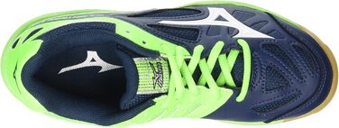 Дитячі спортивні кросівки Mizuno Lightning Star Z2 для залу, розмір 42 2/3 (34 EU), блакитний, білий, зелений