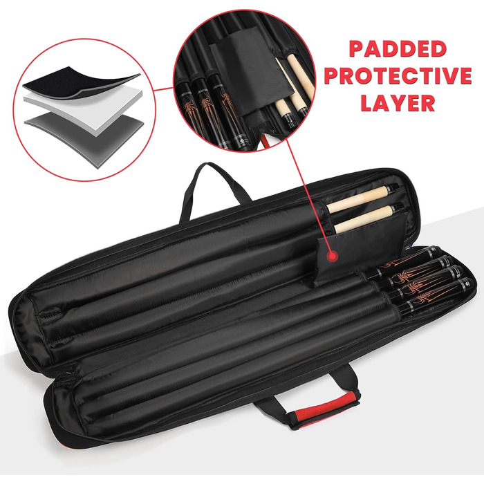 Чохол для кілків BOSSTIN для більярду, 3x4 / 5x5, м'який, з підкладкою, аксесуари для більярду