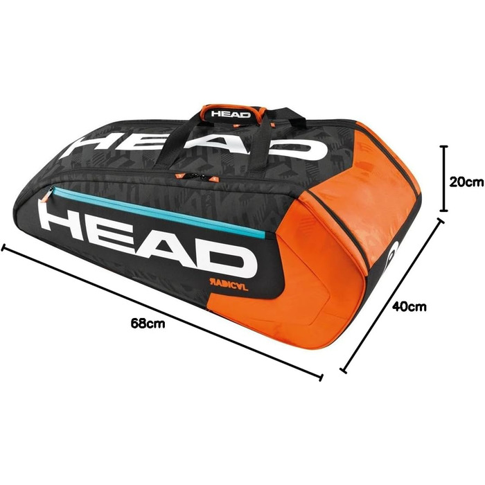 Тримач для ракеток HEAD HEA283196, помаранчево-червоний/чорний