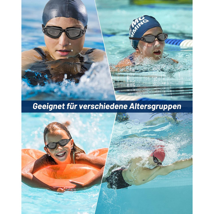 Шолом для плавання Zerhunt: чоловічий, жіночий, дитячий. Антизапітніння, захист від УФ. Для занять водним спортом. Подарунок для чоловіків, жінок, дівчаток та хлопчиків 10+