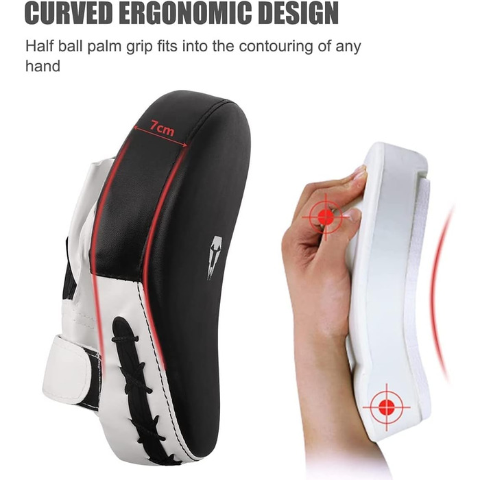 Рукавички для боксу LangRay - 1 пара, з штучної шкіри, для кікбоксингу, MMA, муай-тай, карате (чорно-білі)