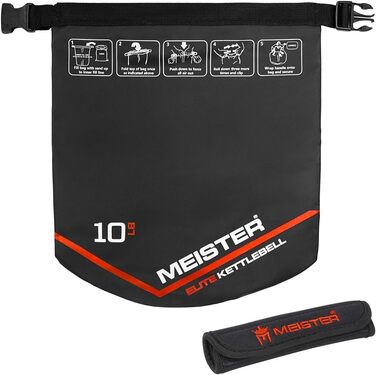 Meister Elite портативна пісочна гиря, м'який мішок для фітнесу, вага 9/10/15 кг, чорна