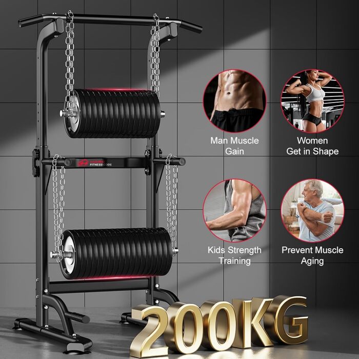 Power Tower Klimmzugstange: Багатофункціональний тренажер для дому 165-210 см