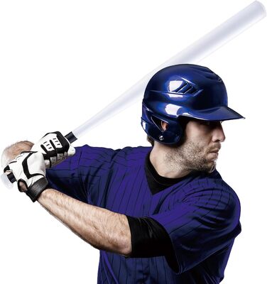 Сталевий бейсбольний бит - 82 см, з неслизькою ручкою для спорту, відпочинку та безпеки, міцний та довговічний для дорослих та підлітків (легована сталь 1030 г, білий)