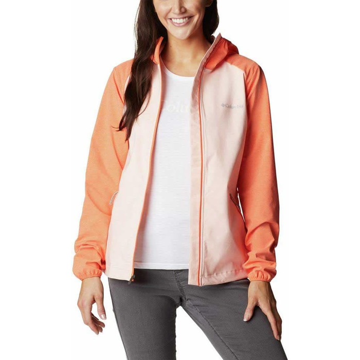 Жіноча софтшелл куртка Columbia Softshell, колір Heather Canyon 890 Peach Blossom / Sunset Orange, розмір M