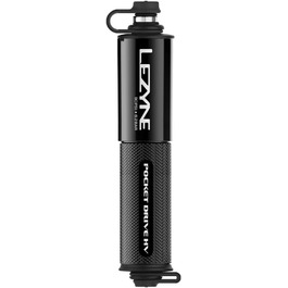 Міні-насос для велосипеда LEZYNE Pocket Drive HV, високий тиск 90 psi, сумісний з Presta і Schrader, компактний алюмінієвий ручний насос для велосипеда