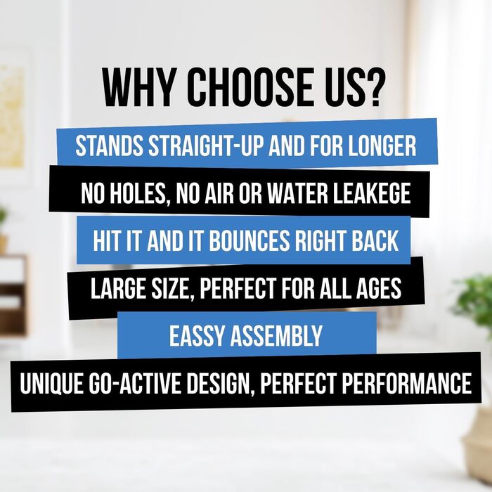 Надувний боксер для хлопчиків 4-8-12 років, стоячий бокс, карате-таеквондо, іграшка для активних ігор, подарунок на день народження, синій, міцний бокс-сет