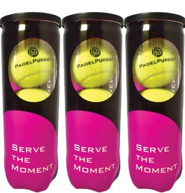 М'ячі для падел-тенісу PadelPursuit Tournament - 9 шт. в упаковці, для змагань та турнірів