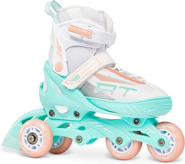 Інлайнерожі RAVEN Profession 4in1: регульовані ролики для дітей та дорослих (31-35), білий/м'ятний/помаранчевий