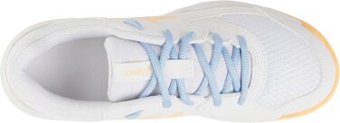 ASICS Gel-Dedicate 8 Gs - дитячі кросівки для падел-тенісу, білі з помаранчевим, 33.5 EU