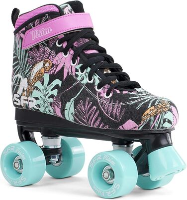 Дитячі ролики SFR Kinder Vision Canvas Rollschuhe 35.5 EU Рожеві (Квітковий принт)