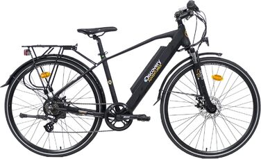 Електровелосипед Discovery Denver E8200 28'' для чоловіків, 7-ступенева Shimano, матовий чорний, амортизаційна вилка