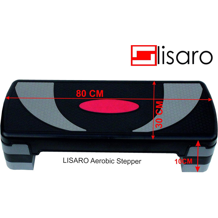 Аеробний степпер Lisaro для фітнесу, нековзкий, регульований, платформа 80x30 см для домашніх і студійних тренувань