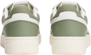 Чоловічі кросівки Tommy Jeans Retro Basket Low Top Cupsole — Білі/Екру/Зелені (розмір 44 EU)