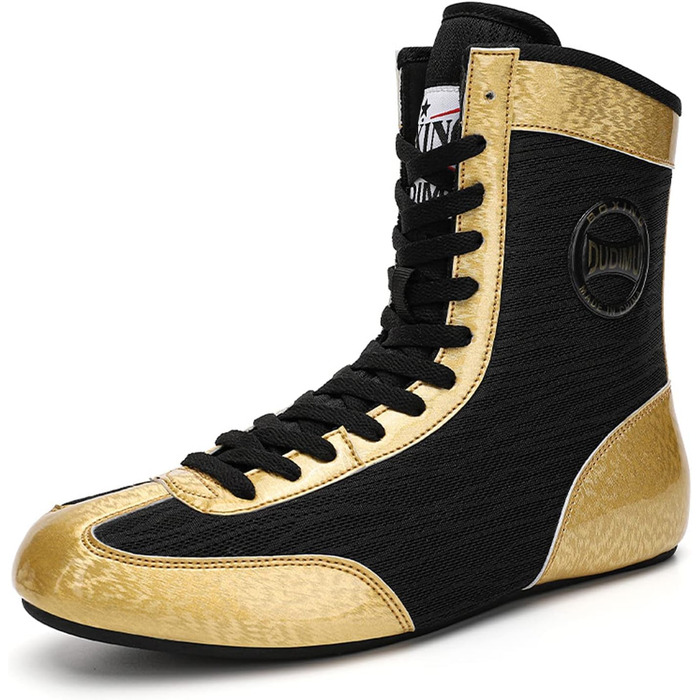 Чорно-золоті спортивні кросівки для кікбоксингу, Taekwondo, Wrestling, фітнесу. Легкі кросівки для чоловіків та жінок, 45 EU