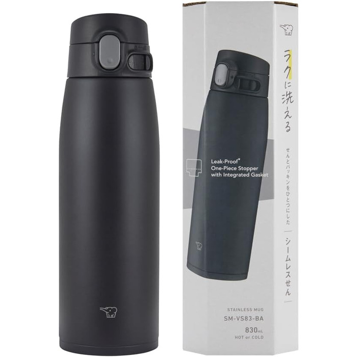 Термос Zojirushi SM-VS83BA, 828 мл, чорний, вакуумна пляшка