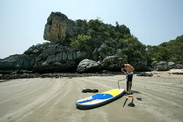 Надувна SUP-дошка Blue Water Toys 3м 136кг з веслом, сидінням, насосом і рюкзаком – каяк-сет для водних видів спорту