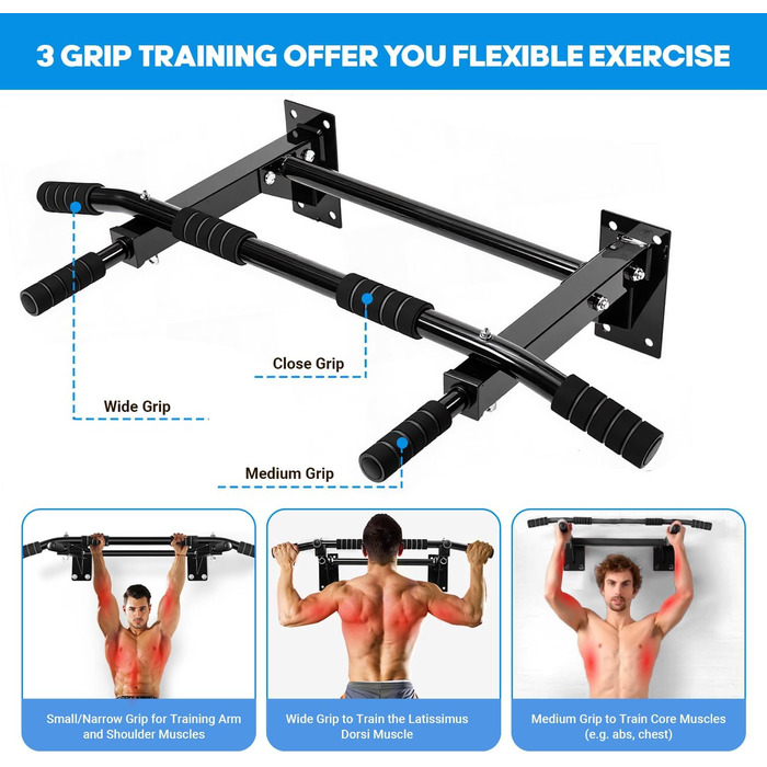 Кімнатна турнік Vexloria 4-в-1 з нержавіючої сталі для TRX, боксу та пресу